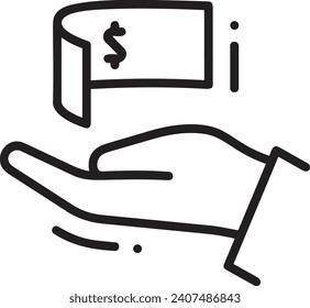 Money icon symbol vector image. Illustration of the dollar currency design image