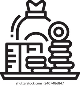 Imagen vectorial del símbolo del dinero. Ilustración de la imagen de diseño de moneda en dólares