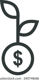 Money icon symbol vector image. Illustration of the dollar currency design image
