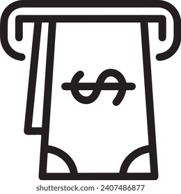 Imagen vectorial del símbolo del dinero. Ilustración de la imagen de diseño de moneda en dólares