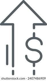 Money icon symbol vector image. Illustration of the dollar currency design image