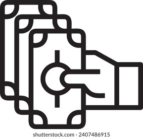 Money icon symbol vector image. Illustration of the dollar currency design image