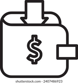 Geldsymbol, Vektorbild. Illustration des Designbildes der Dollar-Währung