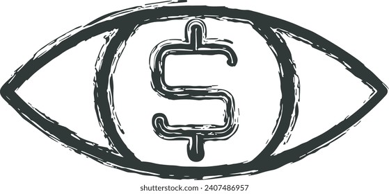 Imagen vectorial del símbolo del dinero. Ilustración de la imagen de diseño de moneda en dólares