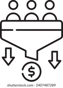 Imagen vectorial del símbolo del dinero. Ilustración de la imagen de diseño de moneda en dólares
