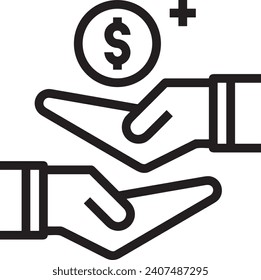 Money icon symbol vector image. Illustration of the dollar currency design image
