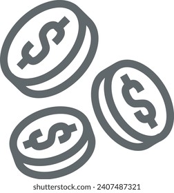 Money icon symbol vector image. Illustration of the dollar currency design image