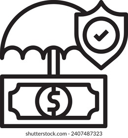 Imagen vectorial del símbolo del dinero. Ilustración de la imagen de diseño de moneda en dólares