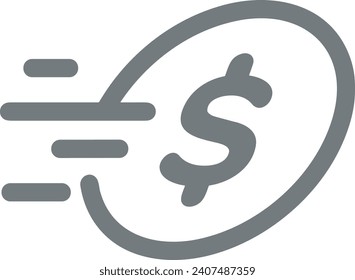 Geldsymbol, Vektorbild. Illustration des Designbildes der Dollar-Währung