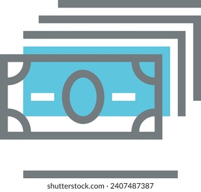 Imagen vectorial del símbolo del dinero. Ilustración de la imagen de diseño de moneda en dólares