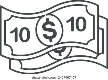 Money icon symbol vector image. Illustration of the dollar currency design image