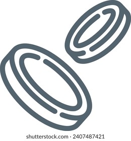 Imagen vectorial del símbolo del dinero. Ilustración de la imagen de diseño de moneda en dólares