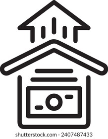 Geldsymbol, Vektorbild. Illustration des Designbildes der Dollar-Währung