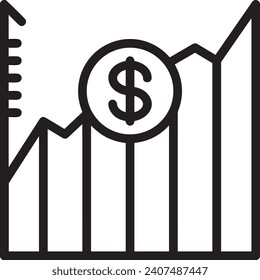 Imagen vectorial del símbolo del dinero. Ilustración de la imagen de diseño de moneda en dólares