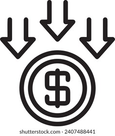 Money icon symbol vector image. Illustration of the dollar currency design image