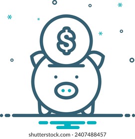 Imagen vectorial del símbolo del dinero. Ilustración de la imagen de diseño de moneda en dólares