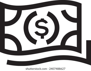 Money icon symbol vector image. Illustration of the dollar currency design image