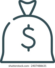 Imagen vectorial del símbolo del dinero. Ilustración de la imagen de diseño de moneda en dólares