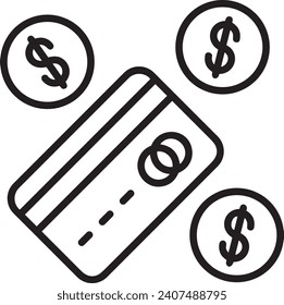 Imagen vectorial del símbolo del dinero. Ilustración de la imagen de diseño de moneda en dólares