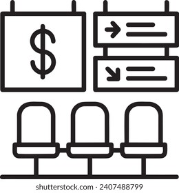 Imagen vectorial del símbolo del dinero. Ilustración de la imagen de diseño de moneda en dólares