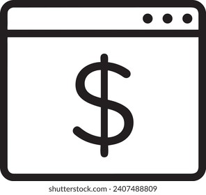 Money icon symbol vector image. Illustration of the dollar currency design image