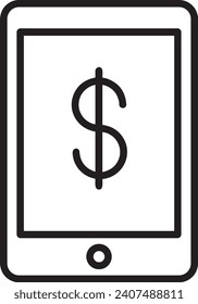 Money icon symbol vector image. Illustration of the dollar currency design image