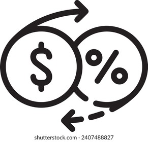 Geldsymbol, Vektorbild. Illustration des Designbildes der Dollar-Währung