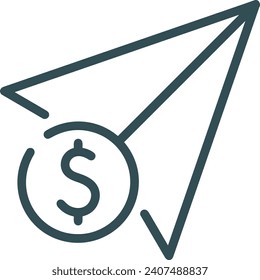 Imagen vectorial del símbolo del dinero. Ilustración de la imagen de diseño de moneda en dólares