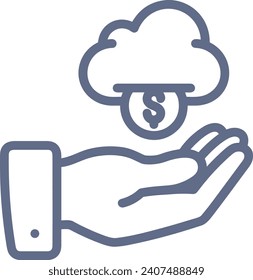 Imagen vectorial del símbolo del dinero. Ilustración de la imagen de diseño de moneda en dólares