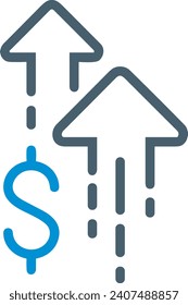 Imagen vectorial del símbolo del dinero. Ilustración de la imagen de diseño de moneda en dólares