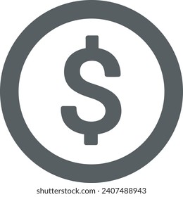 Money icon symbol vector image. Illustration of the dollar currency design image