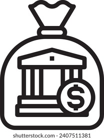Imagen vectorial del símbolo del dinero. Ilustración de la imagen de diseño de moneda en dólares