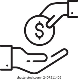 Money icon symbol vector image. Illustration of the dollar currency design image