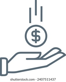 Money icon symbol vector image. Illustration of the dollar currency design image