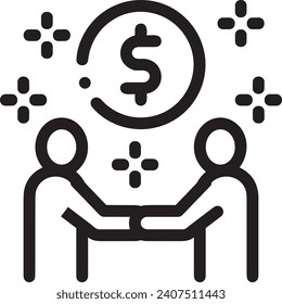 Geldsymbol, Vektorbild. Illustration des Designbildes der Dollar-Währung