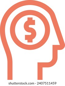 Imagen vectorial del símbolo del dinero. Ilustración de la imagen de diseño de moneda en dólares