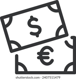 Money icon symbol vector image. Illustration of the dollar currency design image