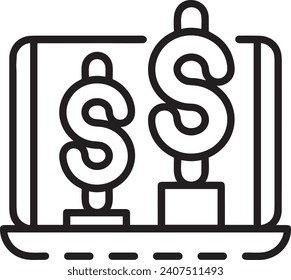 Money icon symbol vector image. Illustration of the dollar currency design image