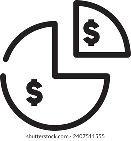Imagen vectorial del símbolo del dinero. Ilustración de la imagen de diseño de moneda en dólares