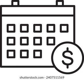 Imagen vectorial del símbolo del dinero. Ilustración de la imagen de diseño de moneda en dólares