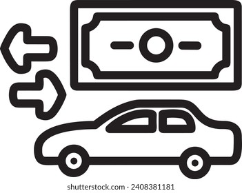 Money icon symbol vector image. Illustration of the dollar currency design image