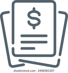 Imagen vectorial del símbolo del dinero. Ilustración de la imagen de diseño de moneda en dólares
