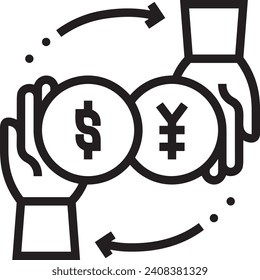 Imagen vectorial del símbolo del dinero. Ilustración de la imagen de diseño de moneda en dólares
