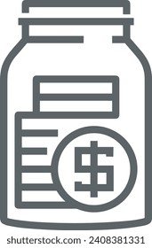 Money icon symbol vector image. Illustration of the dollar currency design image