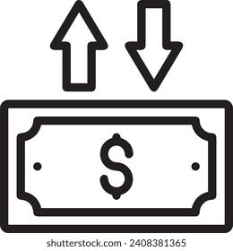 Money icon symbol vector image. Illustration of the dollar currency design image
