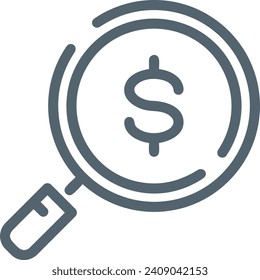Imagen vectorial del símbolo del dinero. Ilustración de la imagen de diseño de moneda en dólares