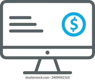 Imagen vectorial del símbolo del dinero. Ilustración de la imagen de diseño de moneda en dólares