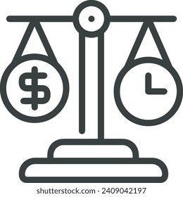 Imagen vectorial del símbolo del dinero. Ilustración de la imagen de diseño de moneda en dólares
