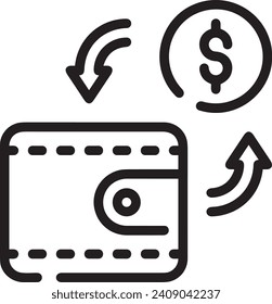 Geldsymbol, Vektorbild. Illustration des Designbildes der Dollar-Währung