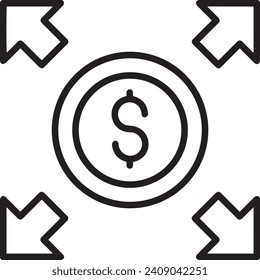 Money icon symbol vector image. Illustration of the dollar currency design image